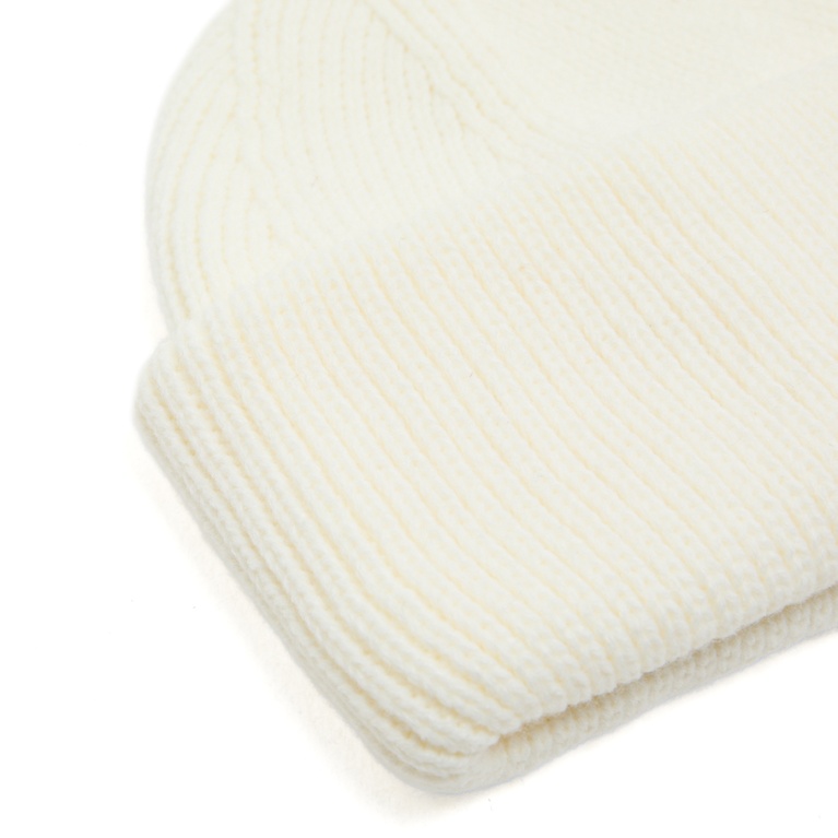 Rib-knit beanie "Bally" Off white